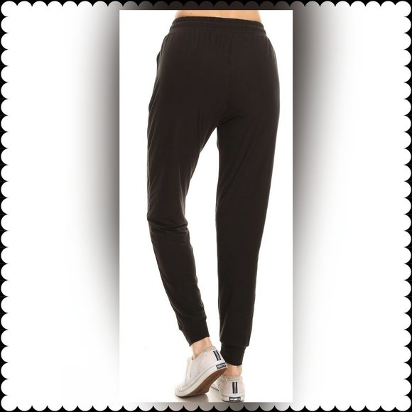 🖤Buttery Soft Solid Basic Joggers black - Picture 3 of 5